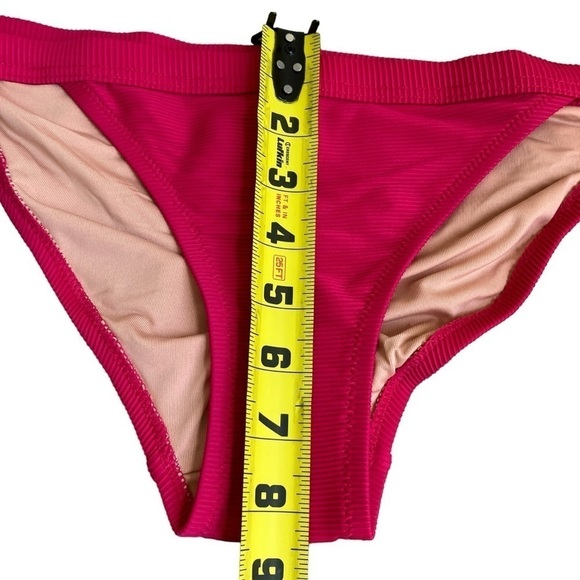 NWT J. Crew Ribbed-trim Hipster Full-coverage Bikini Bottom Dark Pink Sz S - Picture 12 of 14